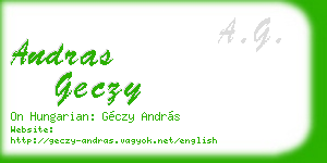 andras geczy business card
